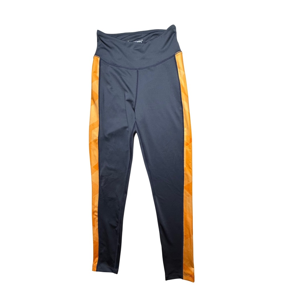 Orangetheory Fitness XS Leggings Gray Orange Athletic Activewear Workout-922